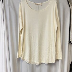 Soft Surroundings Cream Long Sleeve Top